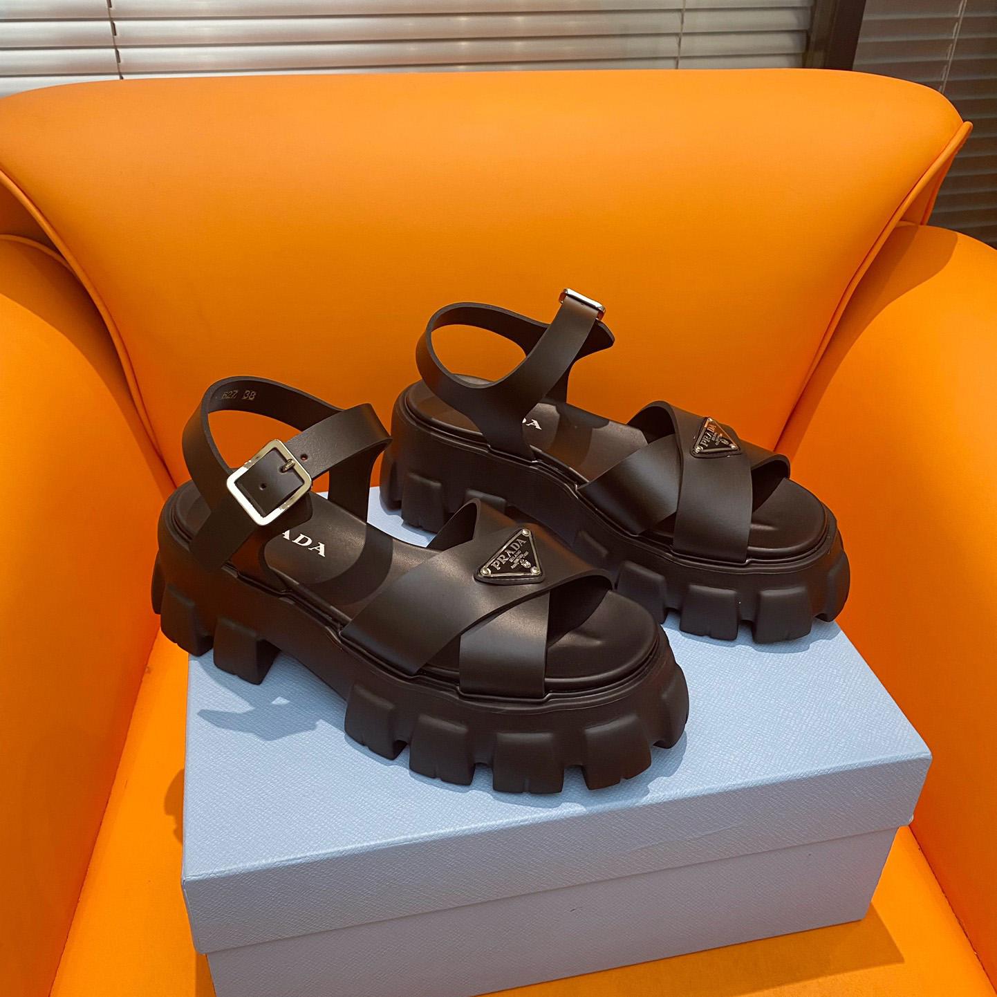 Prada Monolith Rubber Sandals - everydesigner