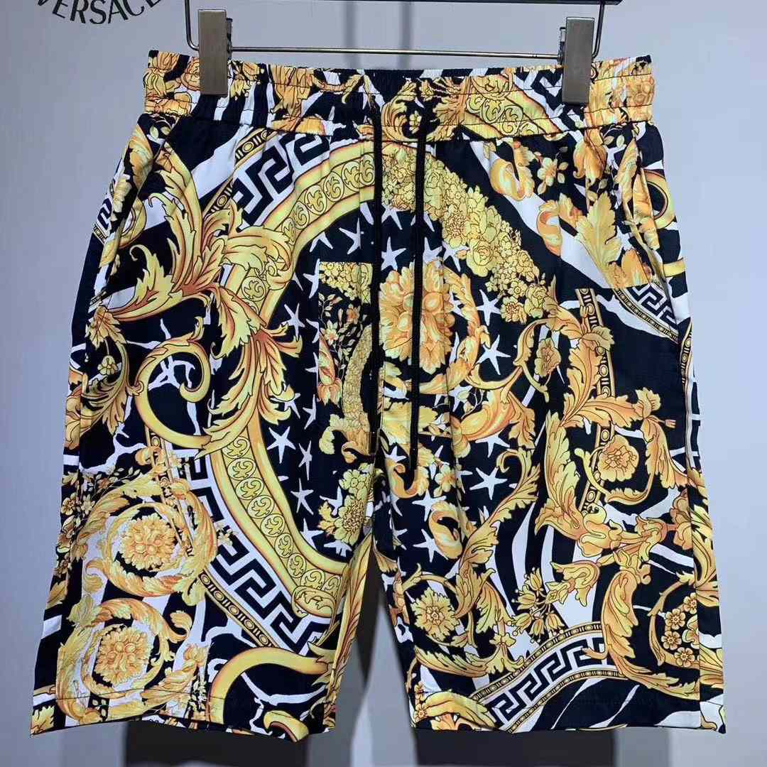 Versace Barocco Print Silk Shorts - everydesigner