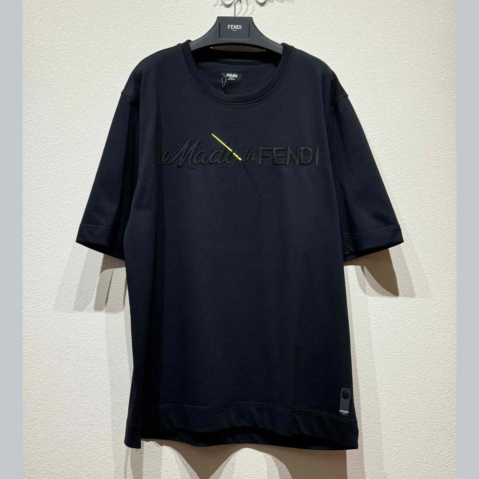 Fendi Logo-embroidered Cotton T-shirt - everydesigner