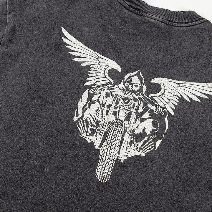 Saint Michael x NEIGHBORHOOD Skull Biker T-shirt - everydesigner