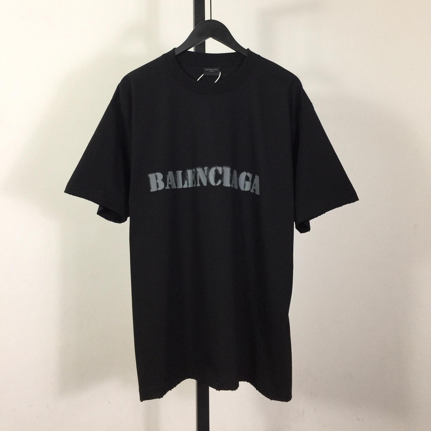 Balenciaga Gradient Blurred Letter T-shirt - everydesigner