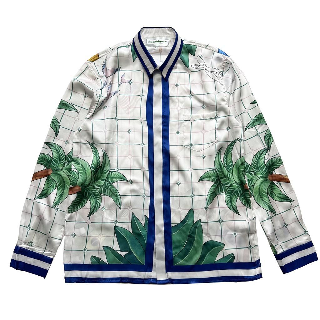 Casablanca Tennis Club Classic Silk Shirt - everydesigner