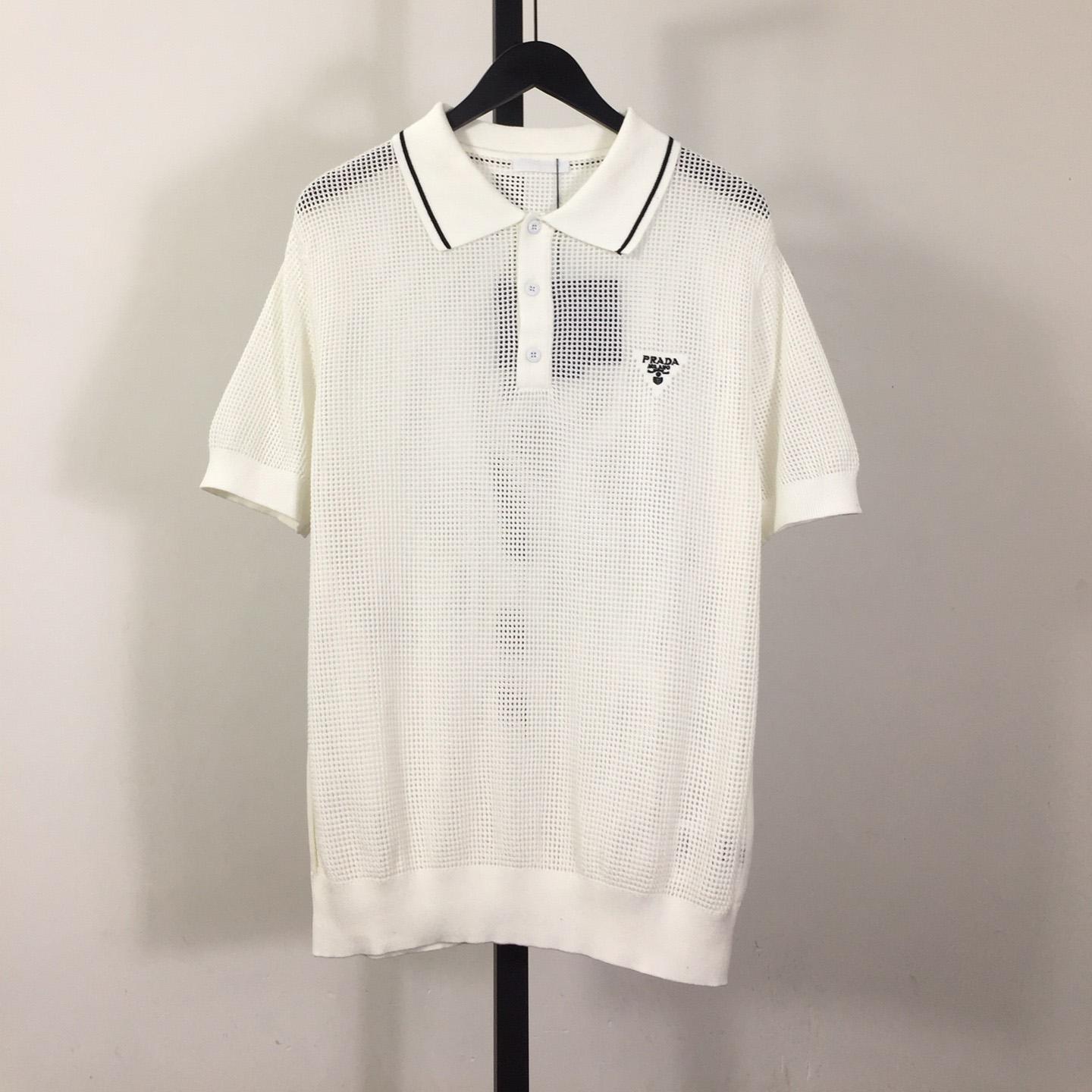 Prada Silk And Cotton Polo Shirt - everydesigner