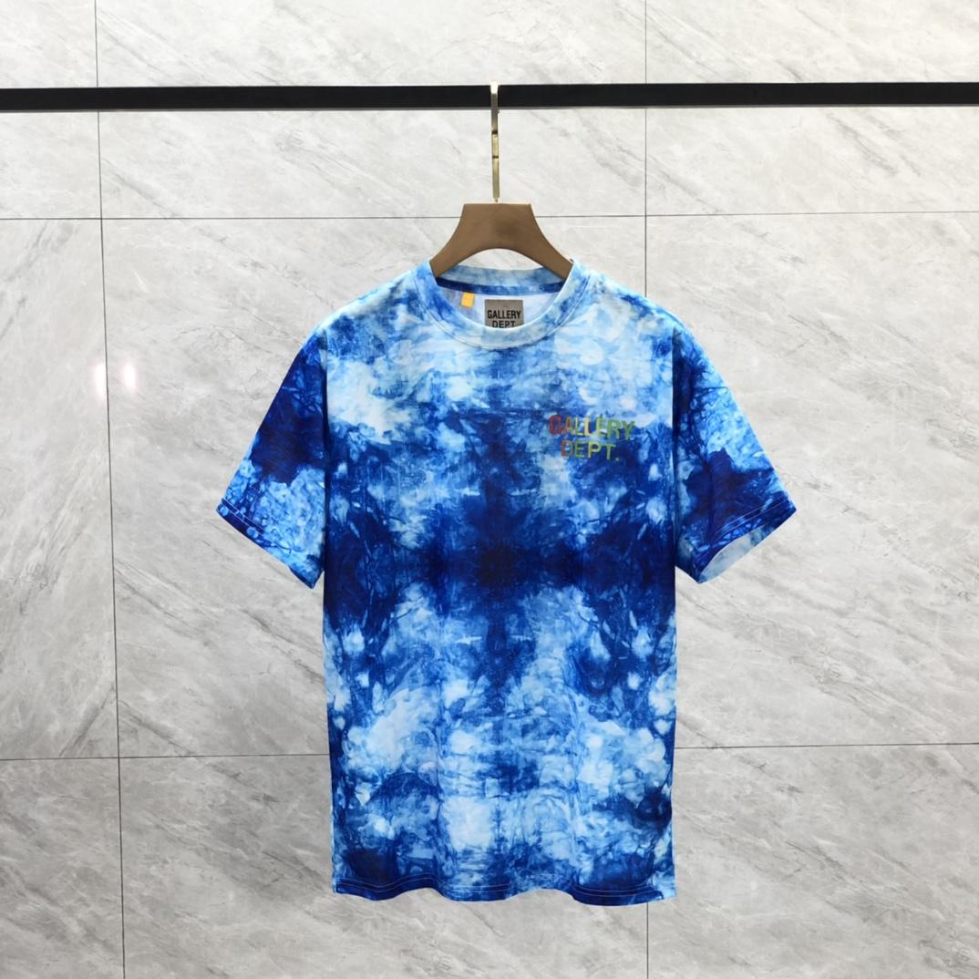 Gallery Dept. Tie-Dyed Logo-Print Cotton T-Shirt  - everydesigner