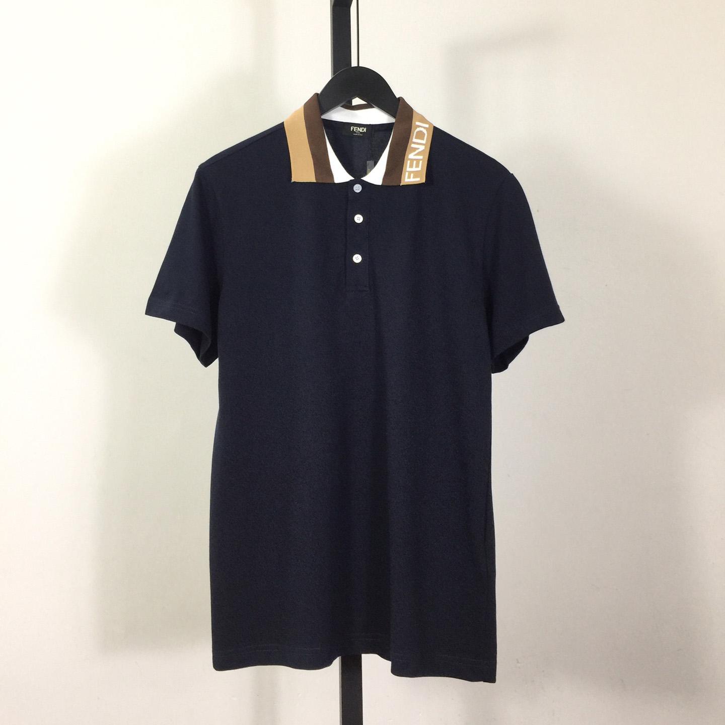 Fendi Logo Cotton Polo Shirt - everydesigner