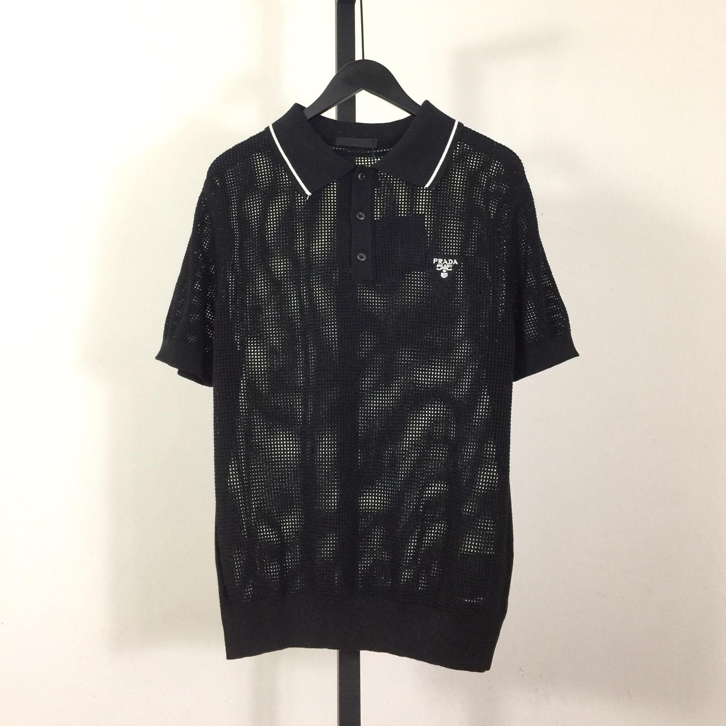 Prada Silk And Cotton Polo Shirt - everydesigner