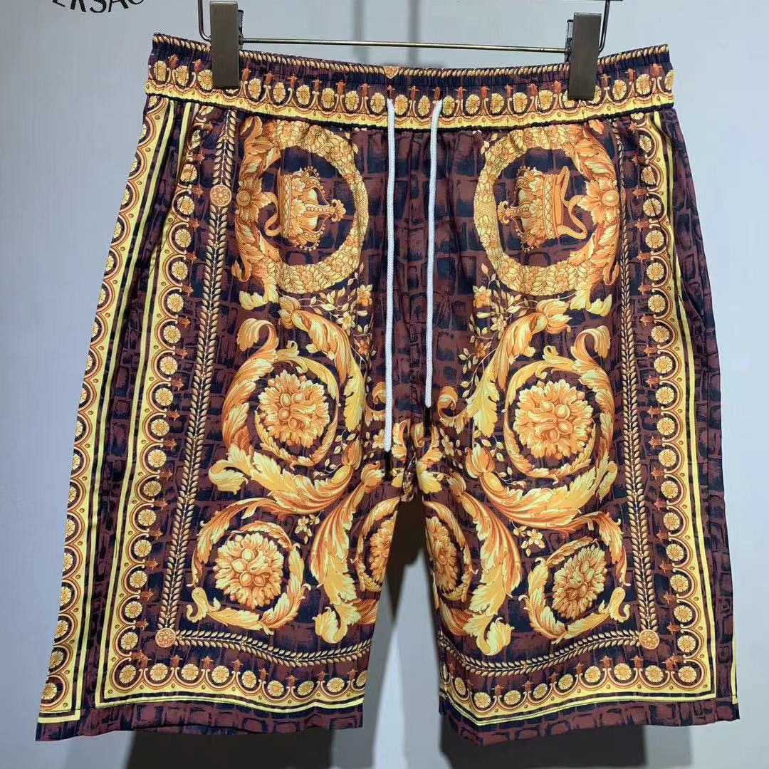 Versace Barocco Print Silk Shorts - everydesigner