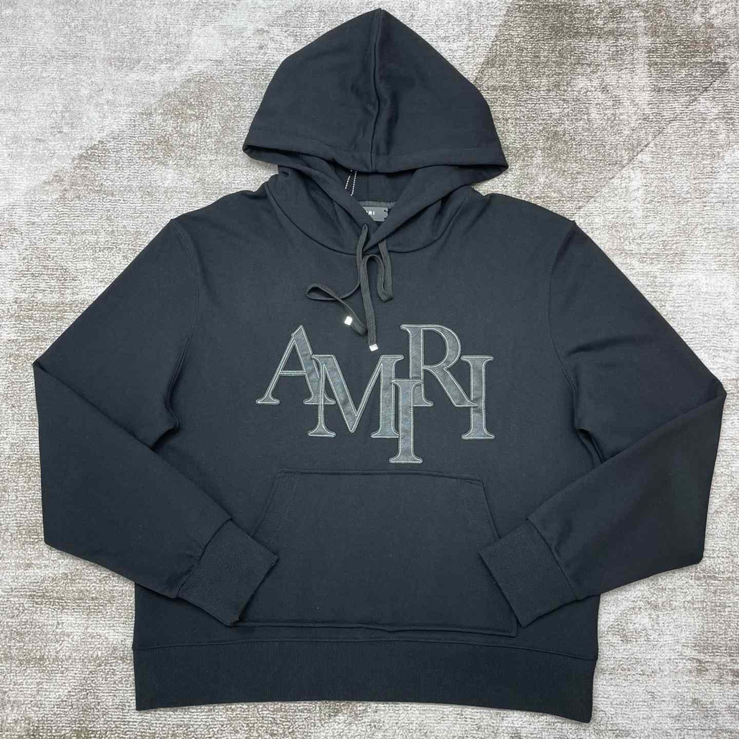 Amiri Logo Patch Drawstring Hoodie - everydesigner