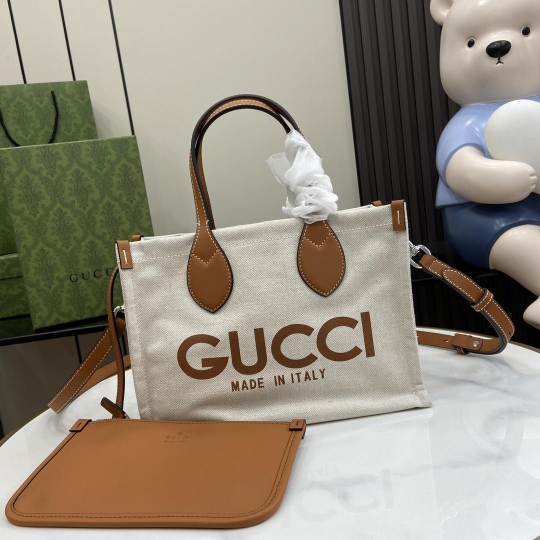 Gucci Mini Tote Bag With Gucci Print - everydesigner