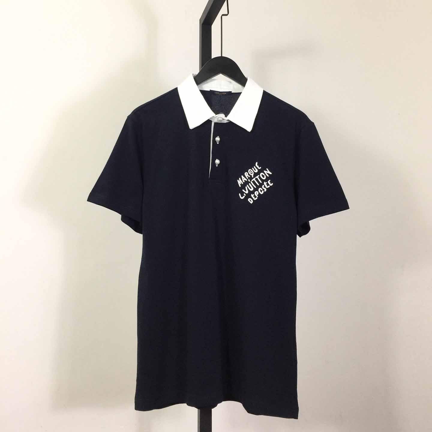 Louis Vuitton Short-Sleeved Cotton Polo   - everydesigner