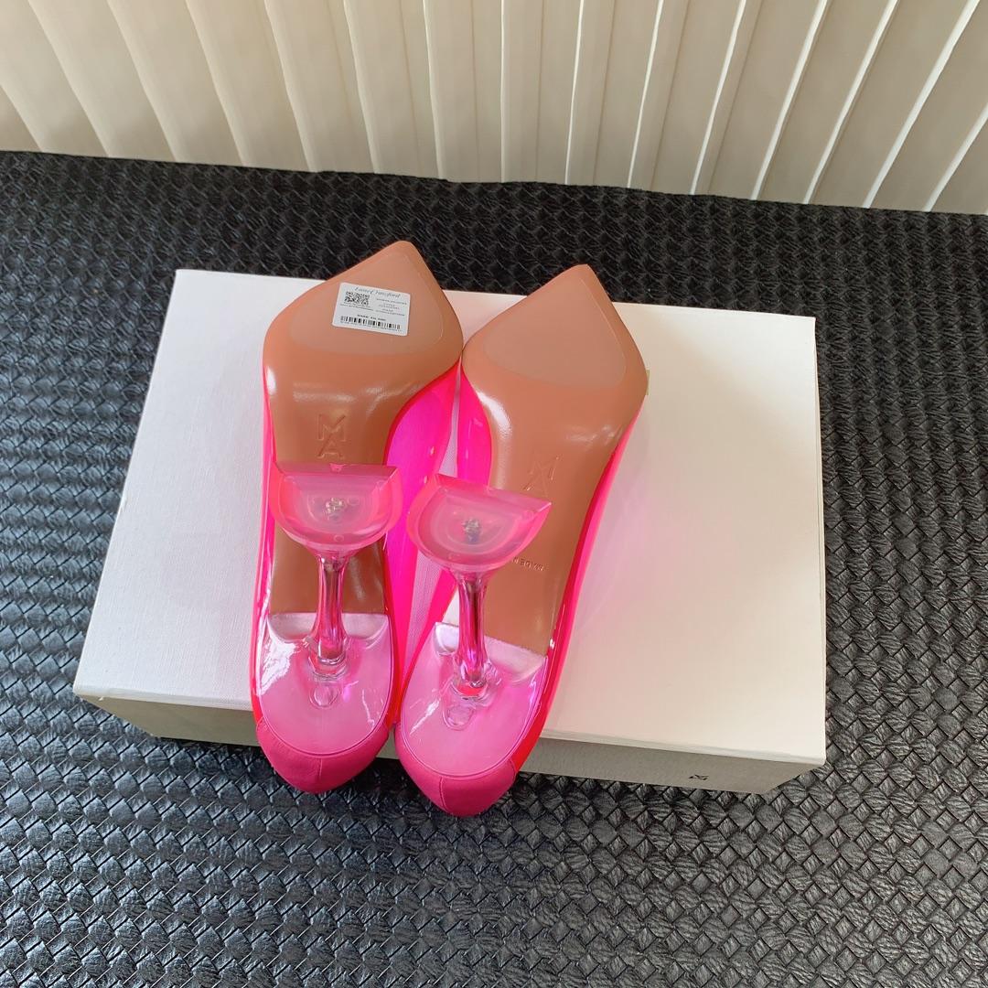 Amina Muaddi Begum Glass Pink Slingbacks - everydesigner