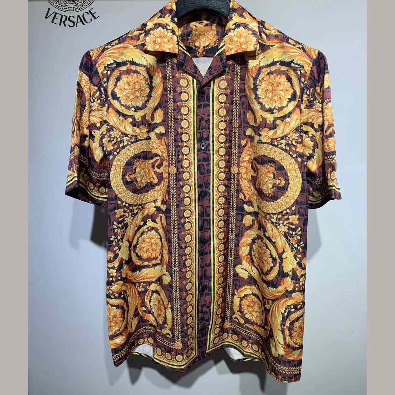 Versace Barocco Print Silk Shirt - everydesigner