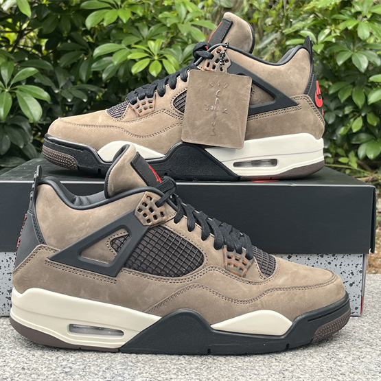 Travis Scott x Air Jordan 4 Retro Brown TS Sneakers    AJ4-766302 - everydesigner