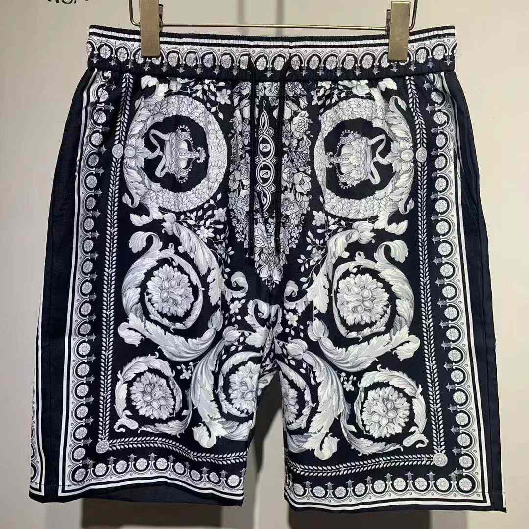 Versace Barocco Print Silk Shorts - everydesigner