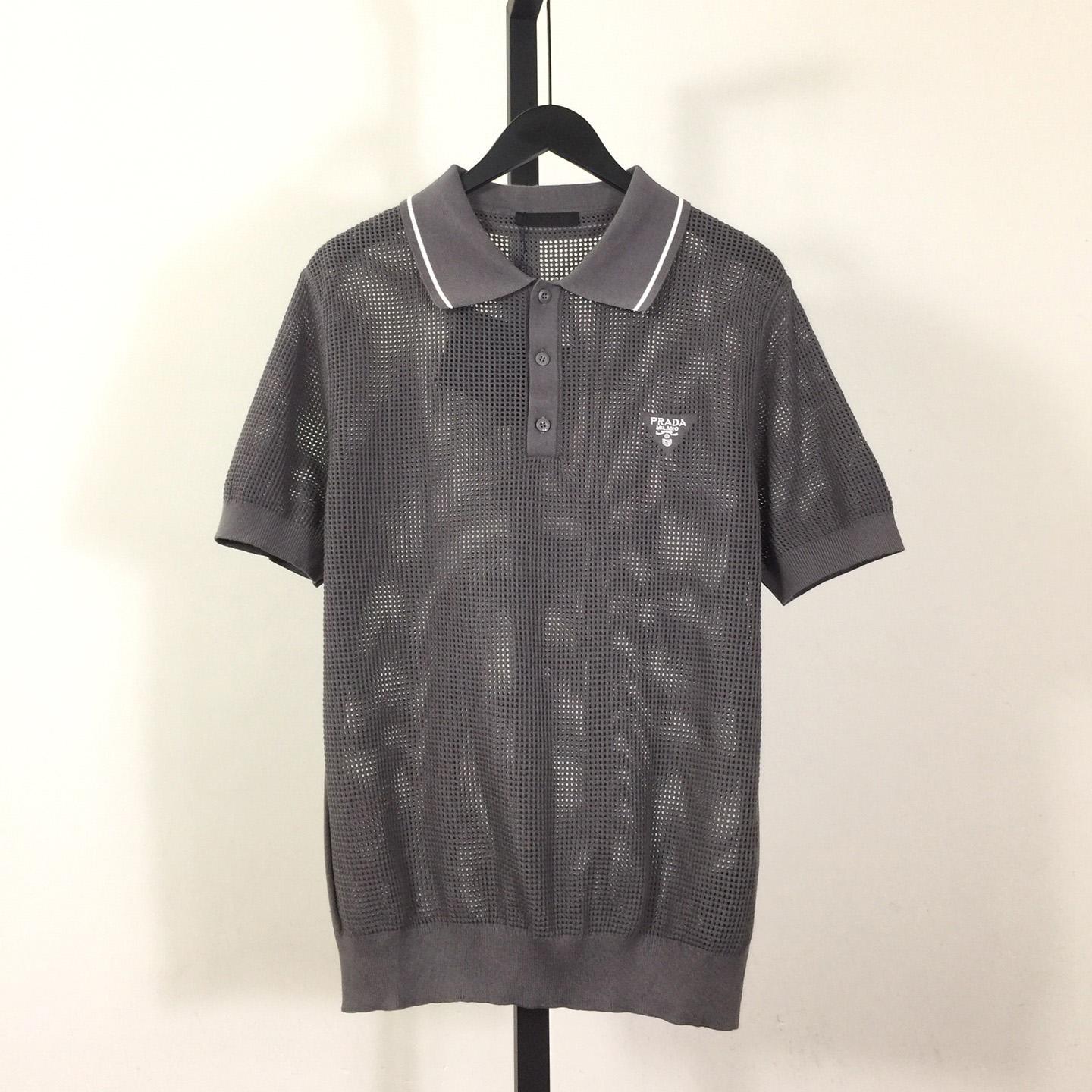 Prada Silk And Cotton Polo Shirt - everydesigner