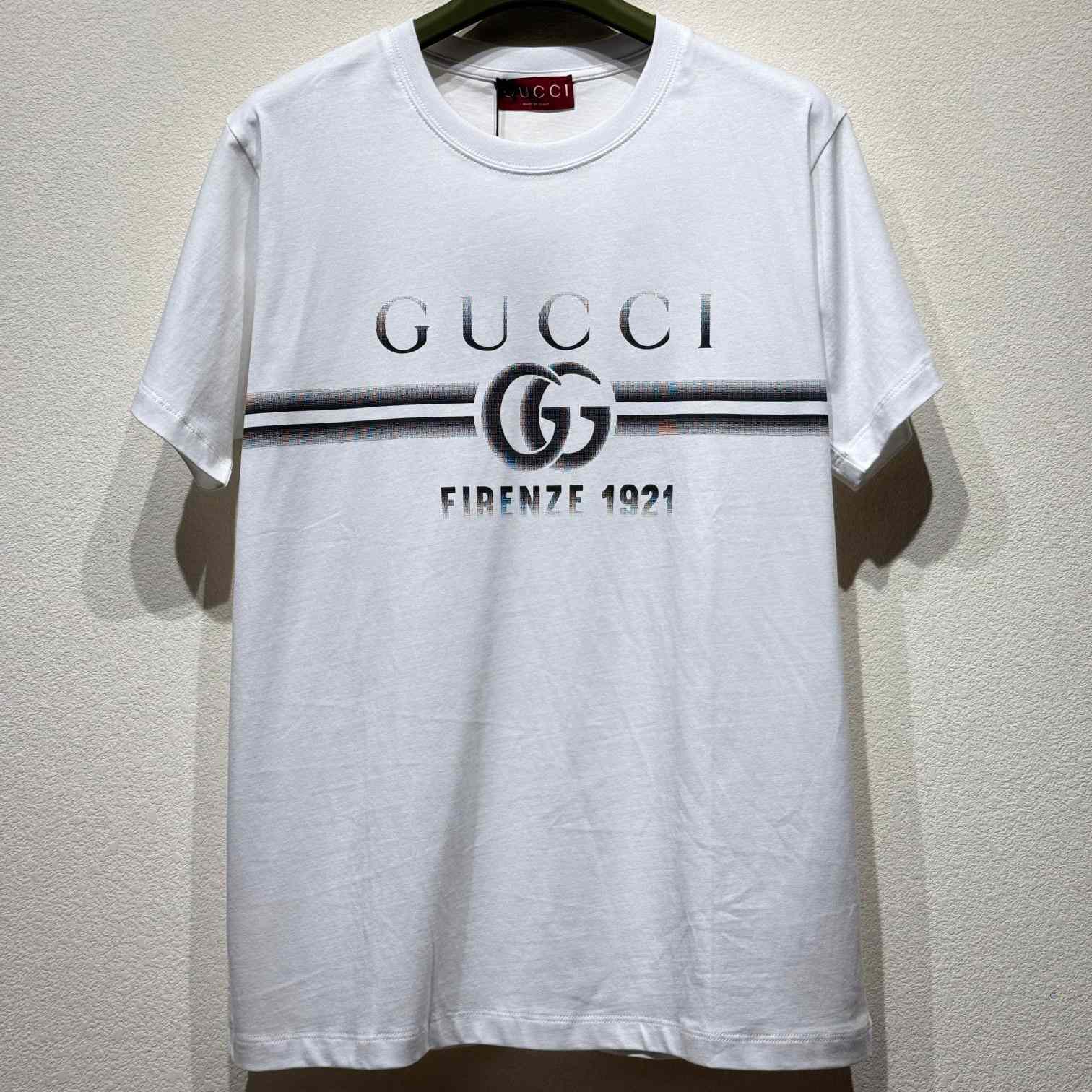 Gucci Cotton Jersey T-shirt With Gucci Print - everydesigner