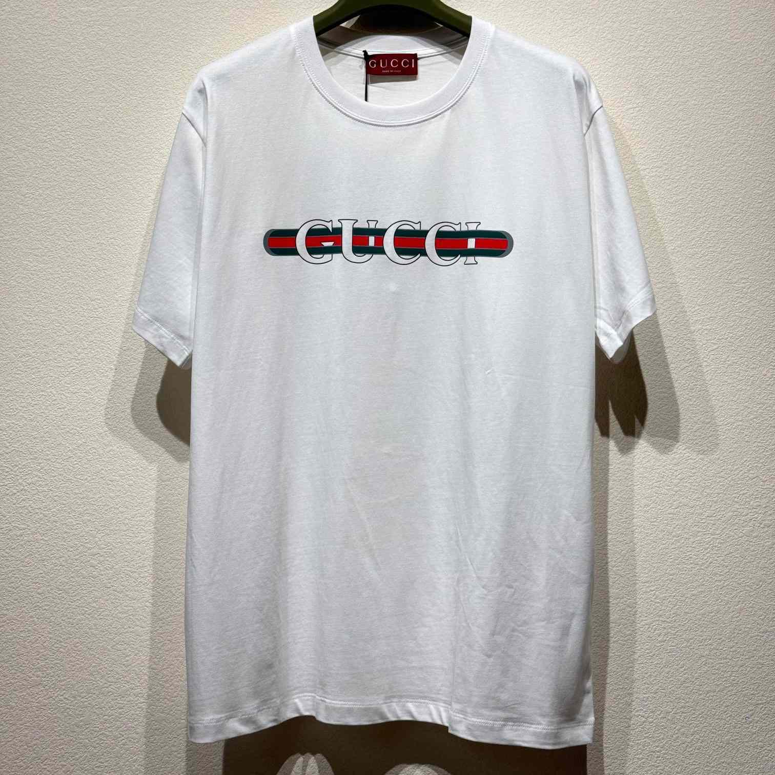 Gucci Cotton Jersey T-shirt With Gucci Print - everydesigner