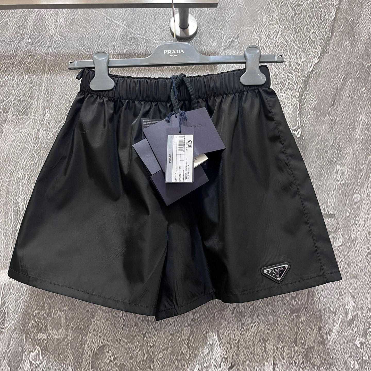 Prada Black Re-nylon Shorts - everydesigner