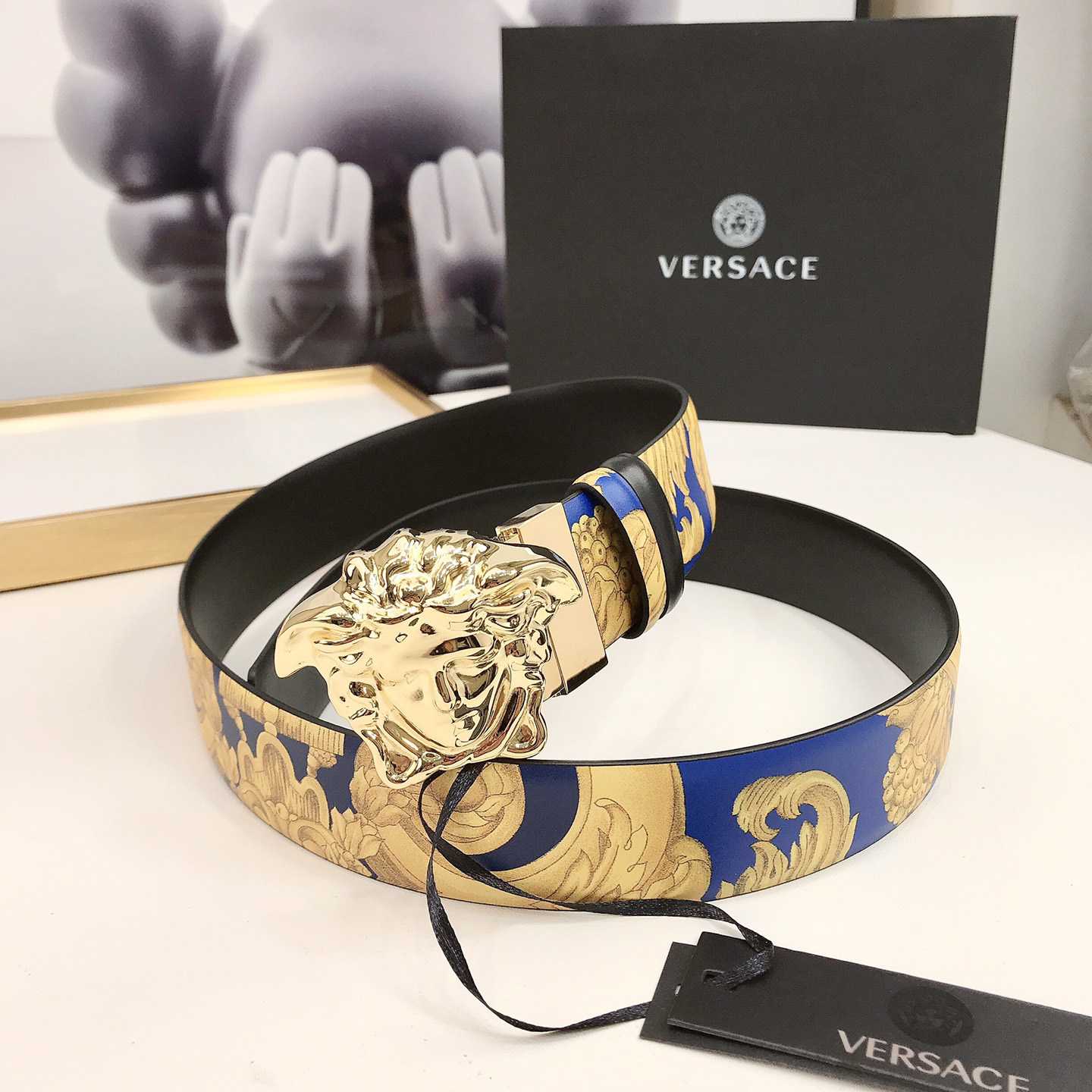 Versace Barocco Reversible Leather Belt    40mm - everydesigner