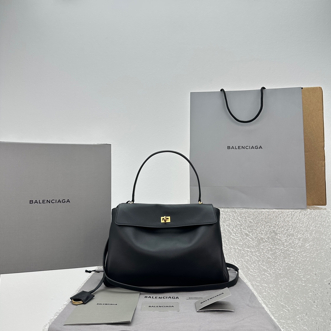 Balenciaga Rodeo Medium Handbag In Black - everydesigner