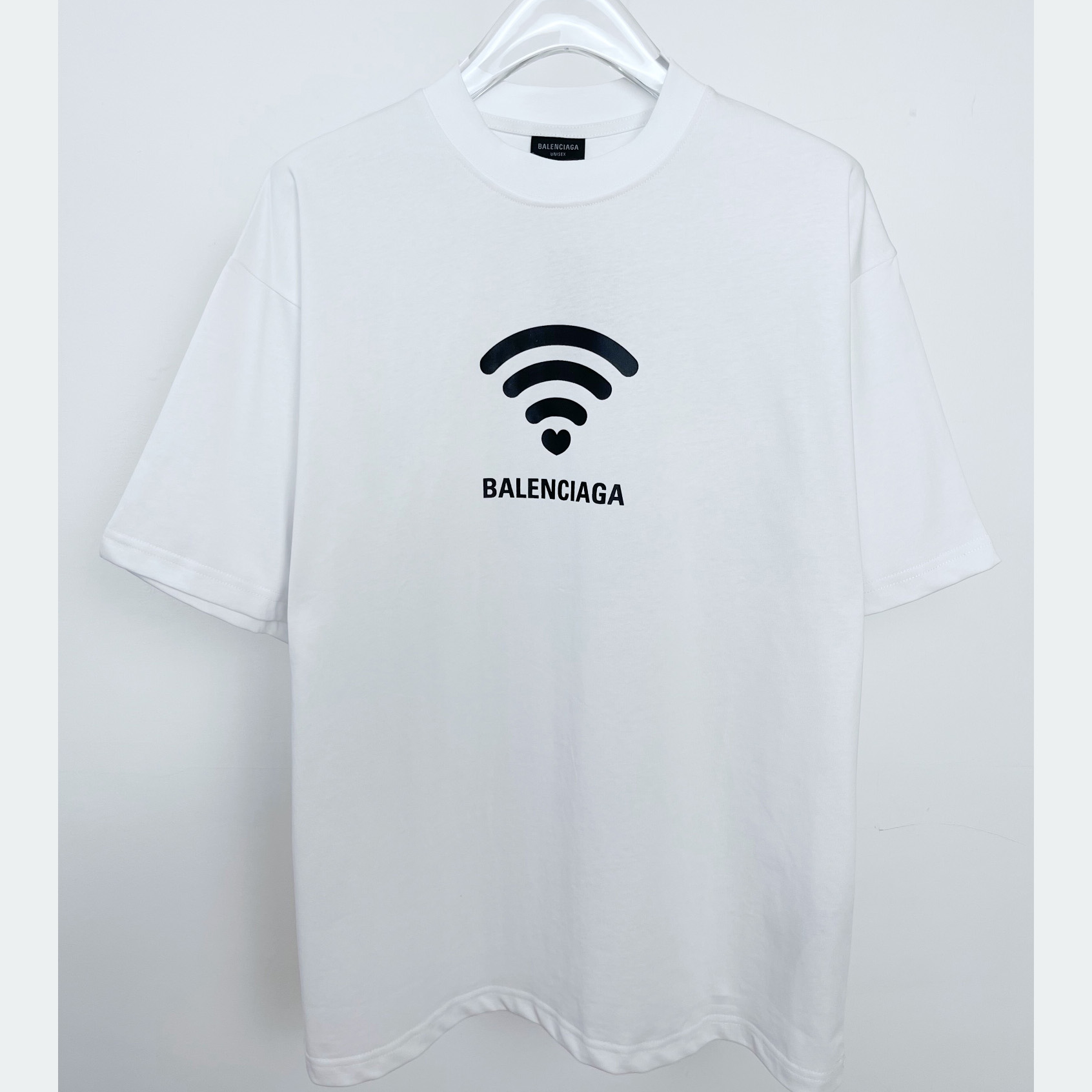 Balenciaga Wifi T-Shirt Oversized In White - everydesigner