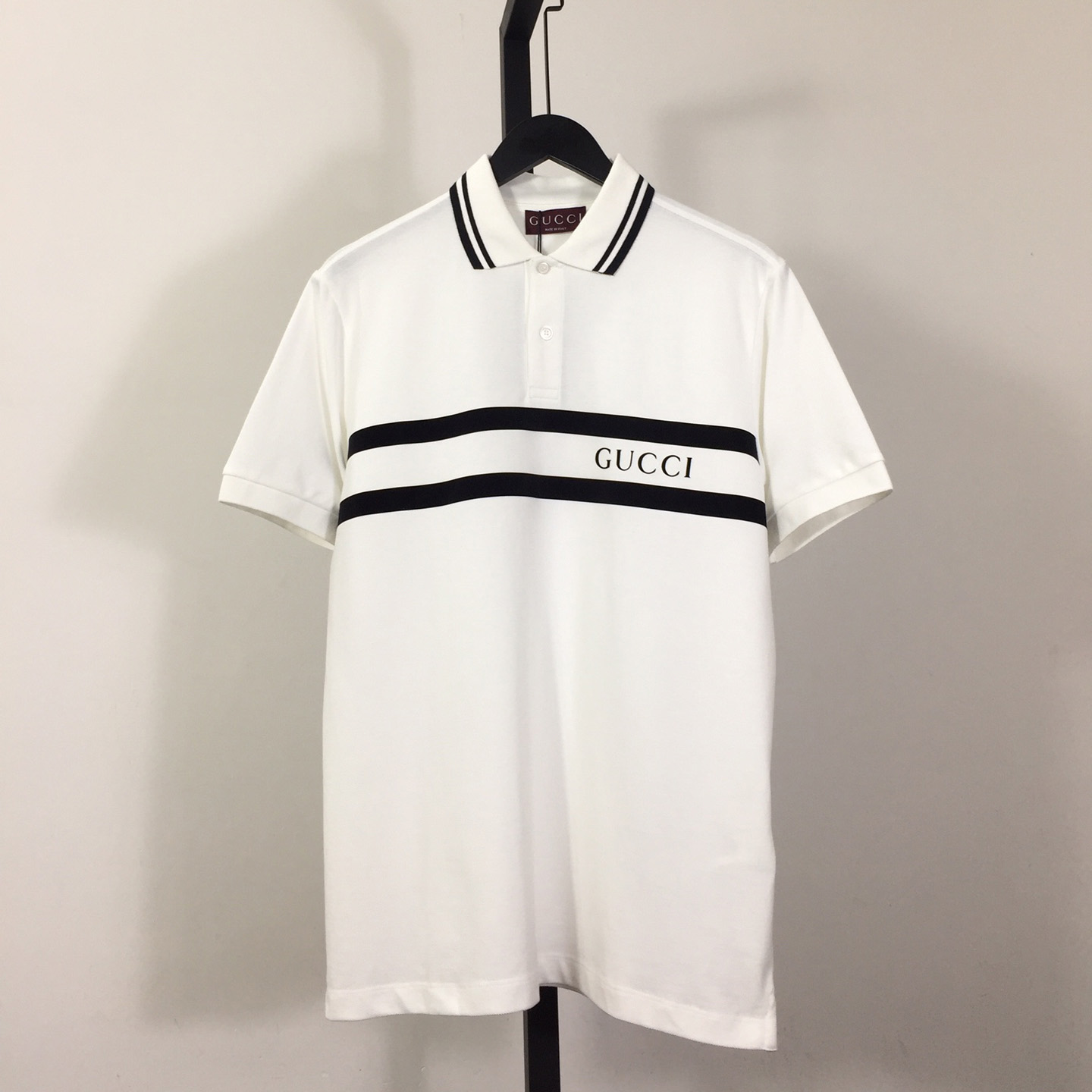 Gucci Cotton Polo Shirt With Gucci Print - everydesigner