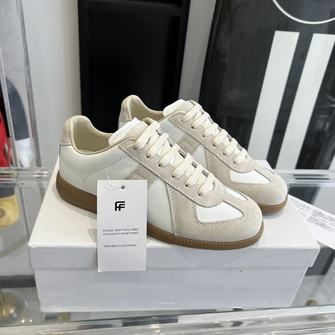 Maison Margiela Suede And Fabric Sneakers - everydesigner