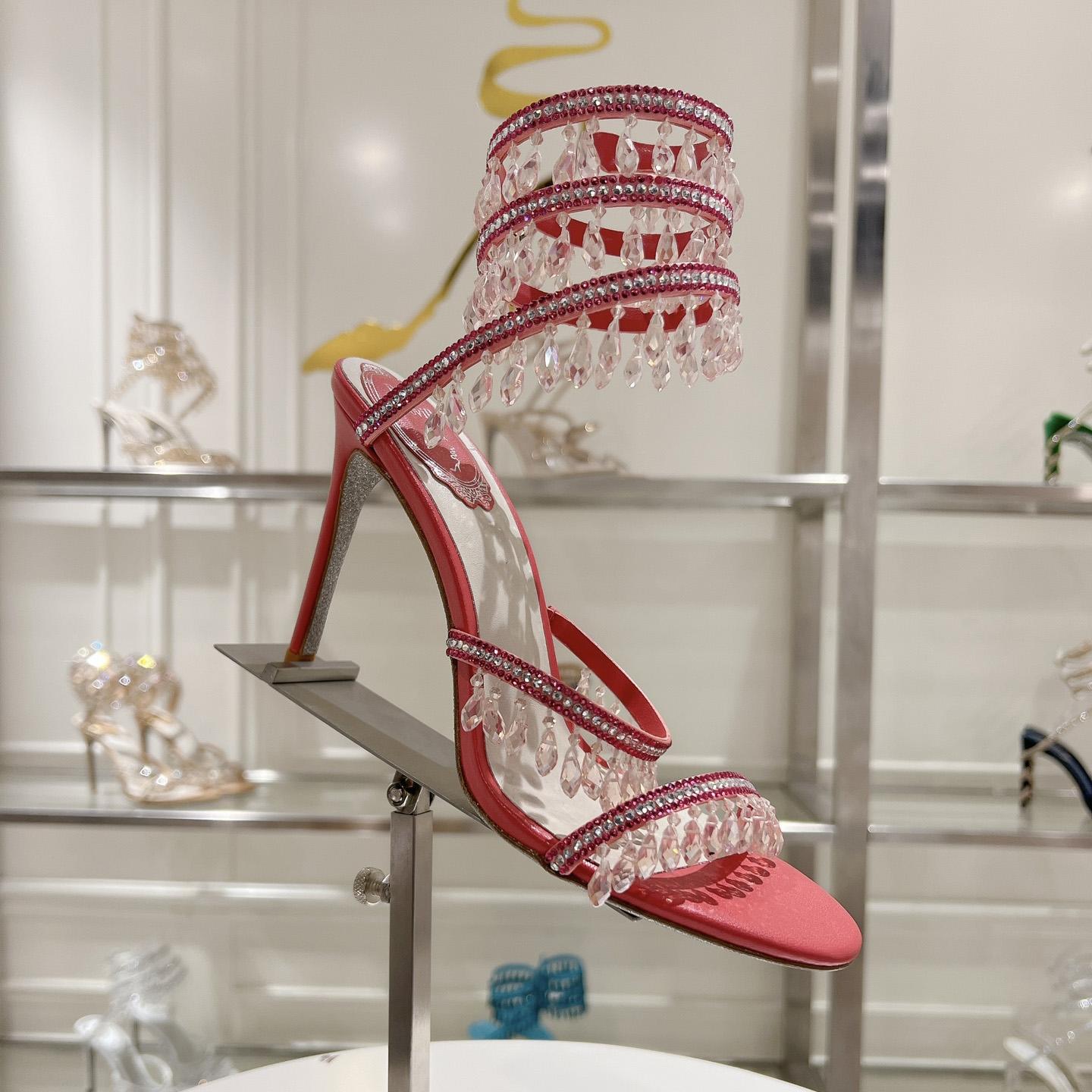 Rene Caovilla Chandelier 95mm Crystal-embellished Sandals - everydesigner