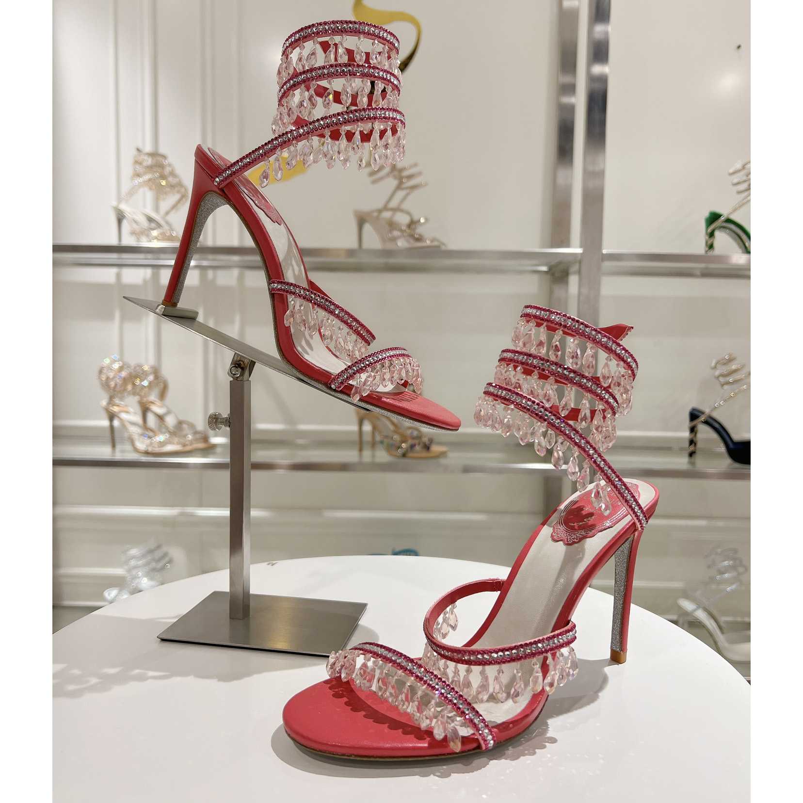 Rene Caovilla Chandelier 95mm Crystal-embellished Sandals - everydesigner