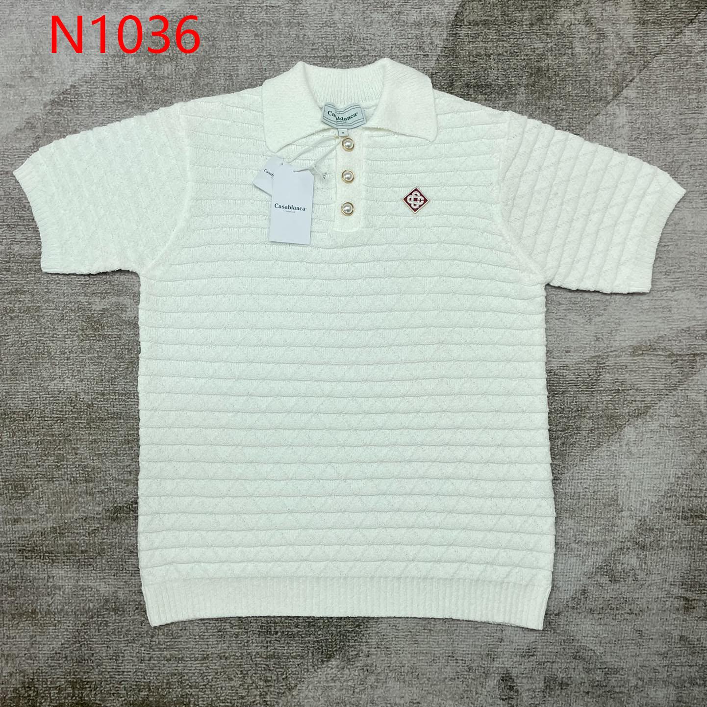 Casablanca Logo-appliqué Bouclé Polo Shirt     N1036 - everydesigner