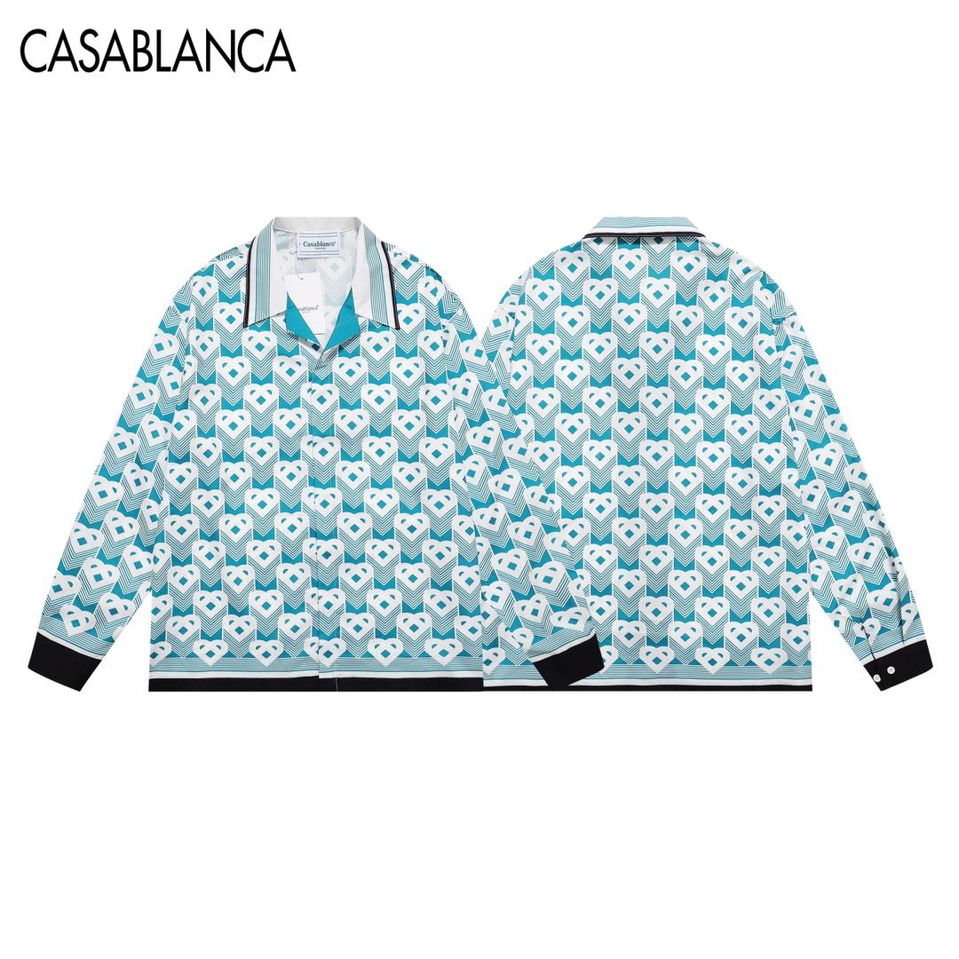 Casablanca Heart Monogram Silk Shirt - everydesigner