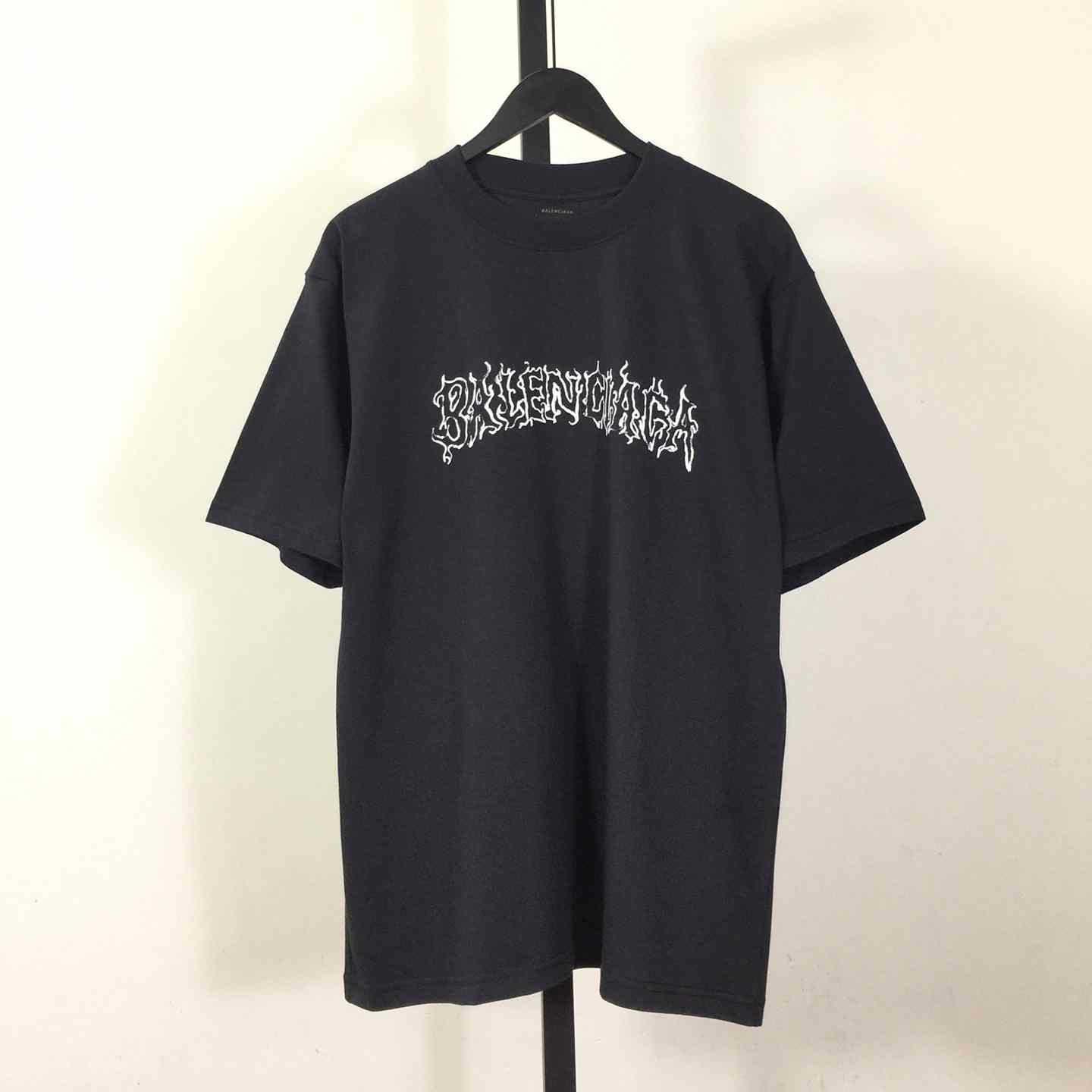 Balenciaga Black Darkwave Cotton T-Shirt - everydesigner