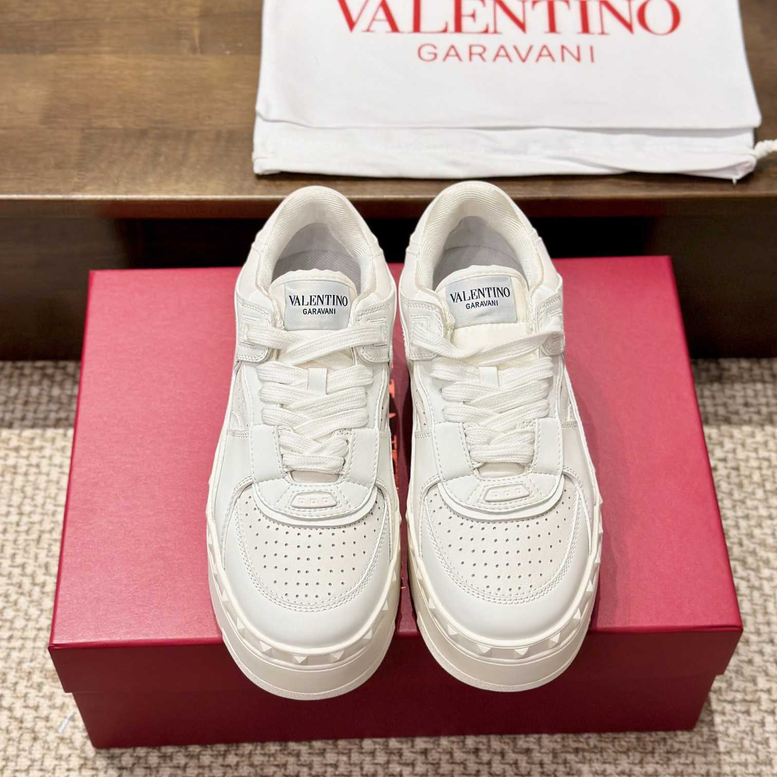 Valenti Garavani Freedots XL Leather Sneakers - everydesigner