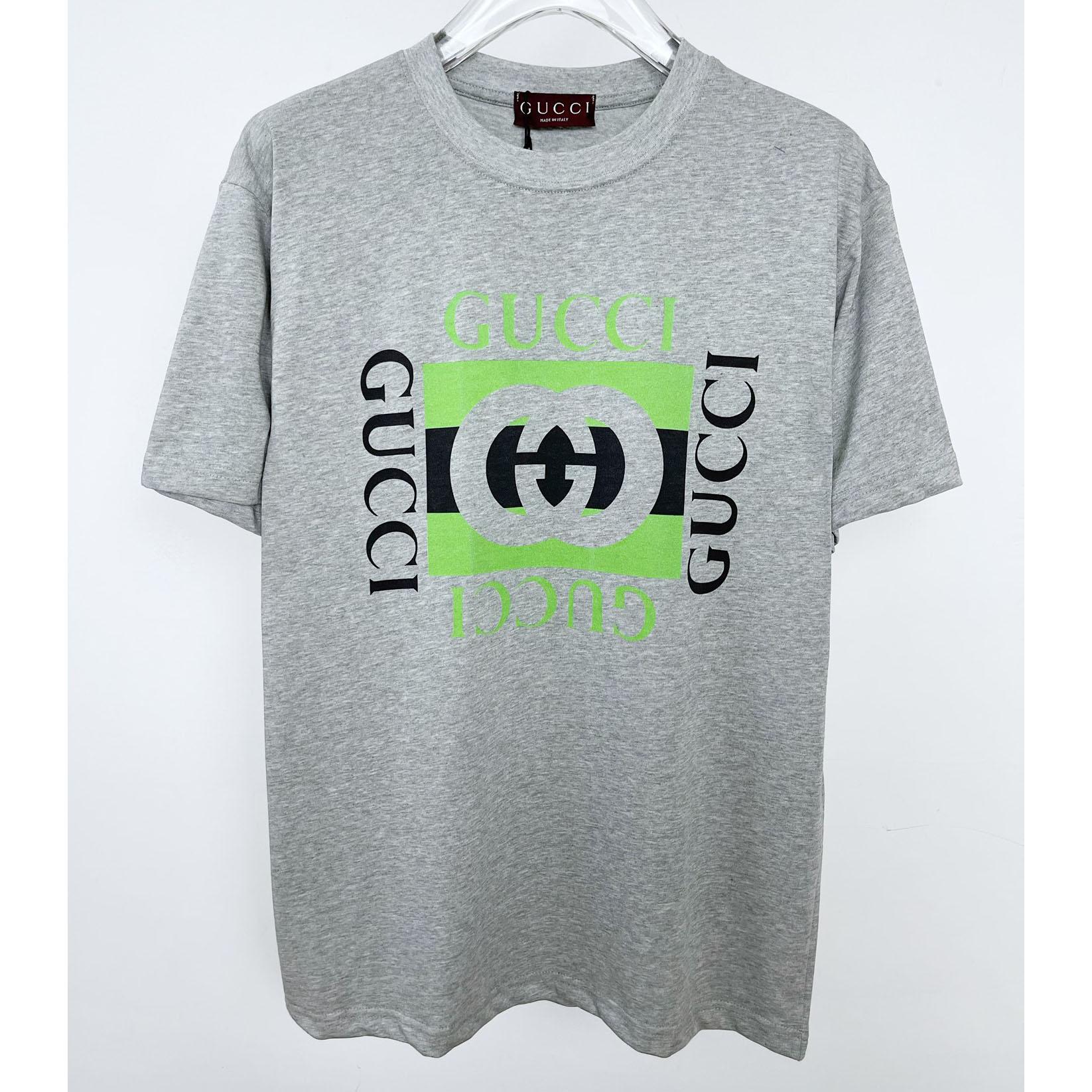 Gucci Cotton Jersey T-shirt With Gucci Print - everydesigner