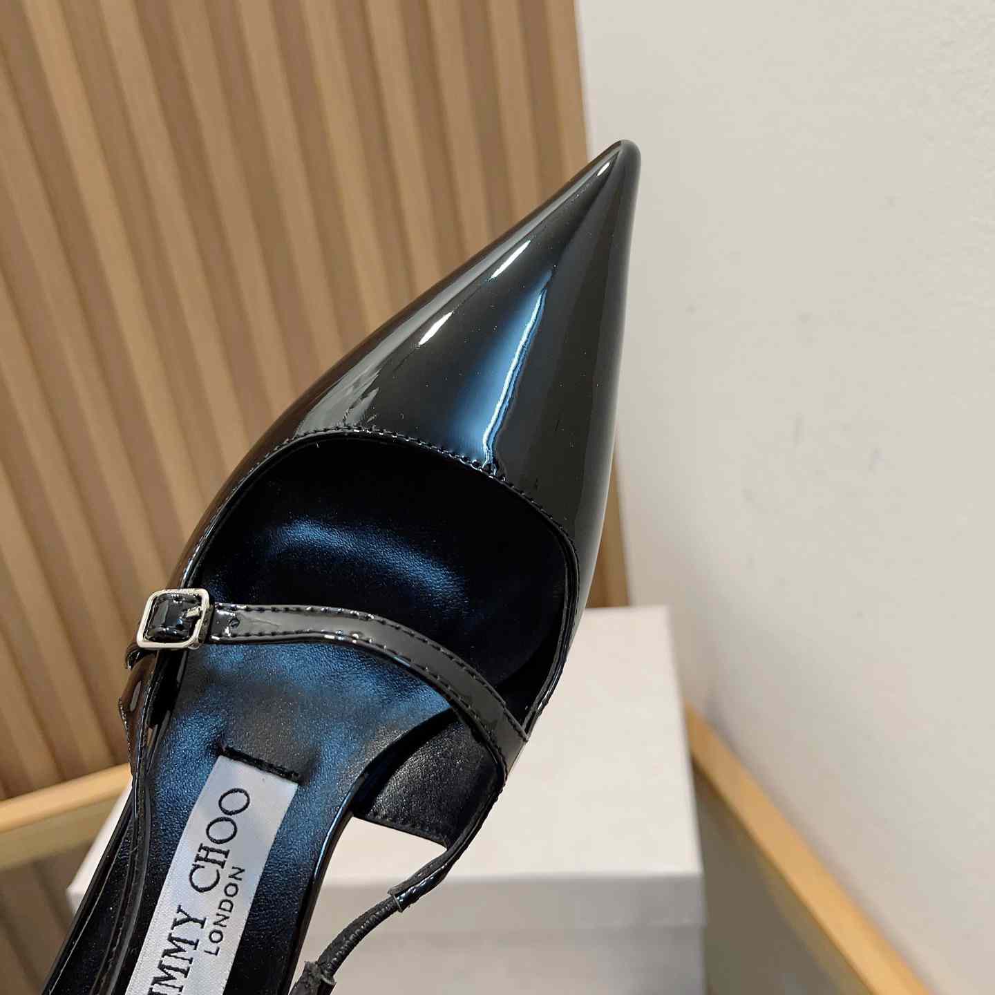 Jimmy Choo Didi 45 Black Patent Leather Pointed Pumps - everydesigner