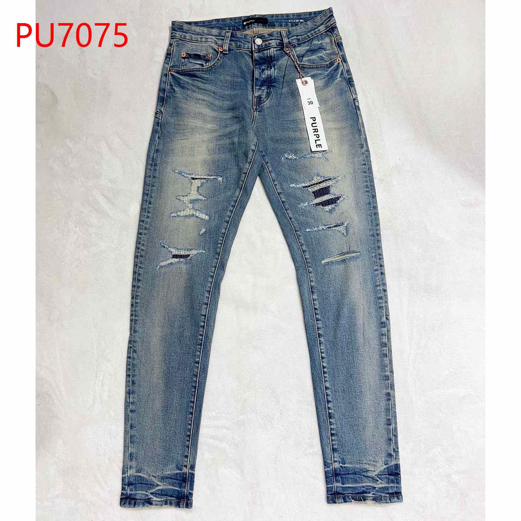 Purple-Brand Slim-fit Jeans   PU7075 - everydesigner