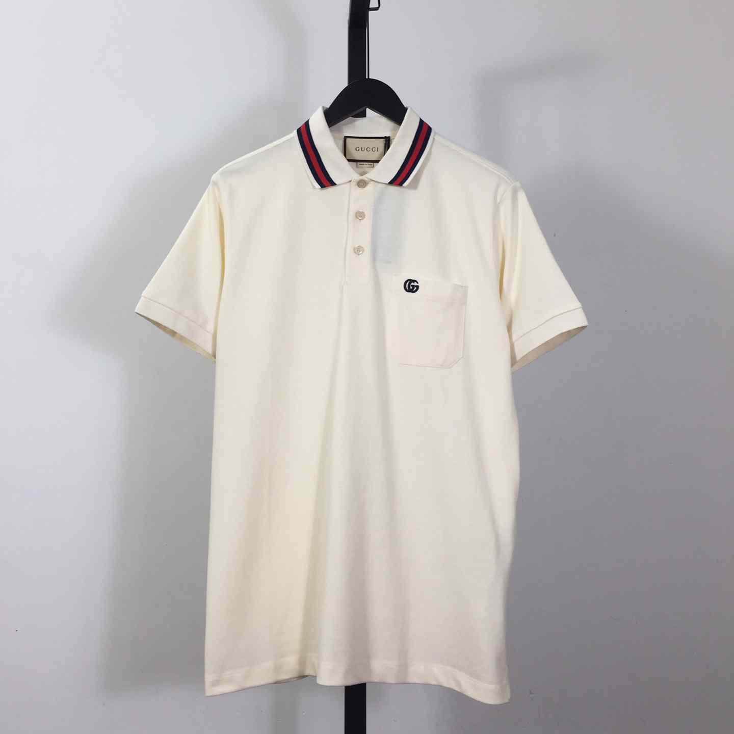 Gucci Cotton Piquet Polo With Double G - everydesigner