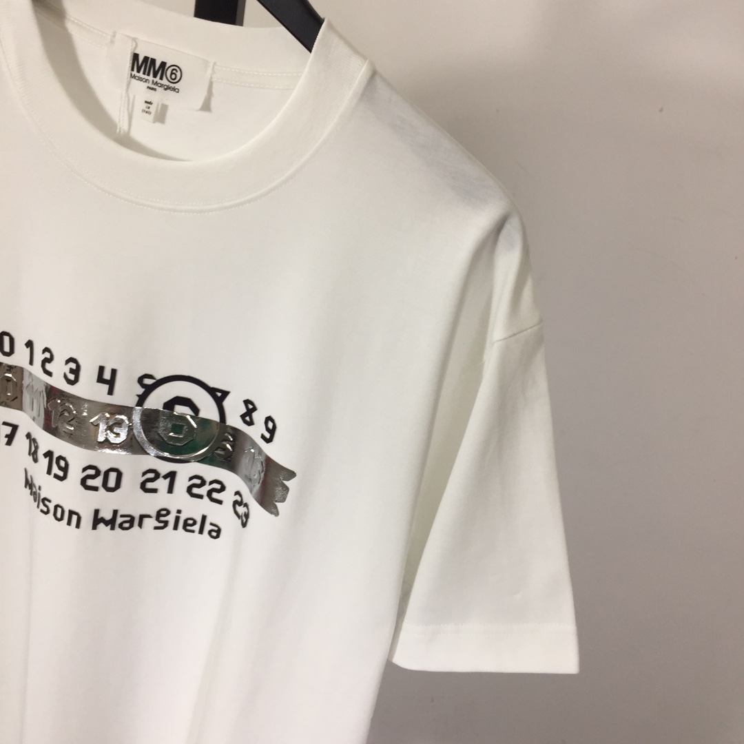 Maison Margiela Numbers-print Cotton T-shirt - everydesigner