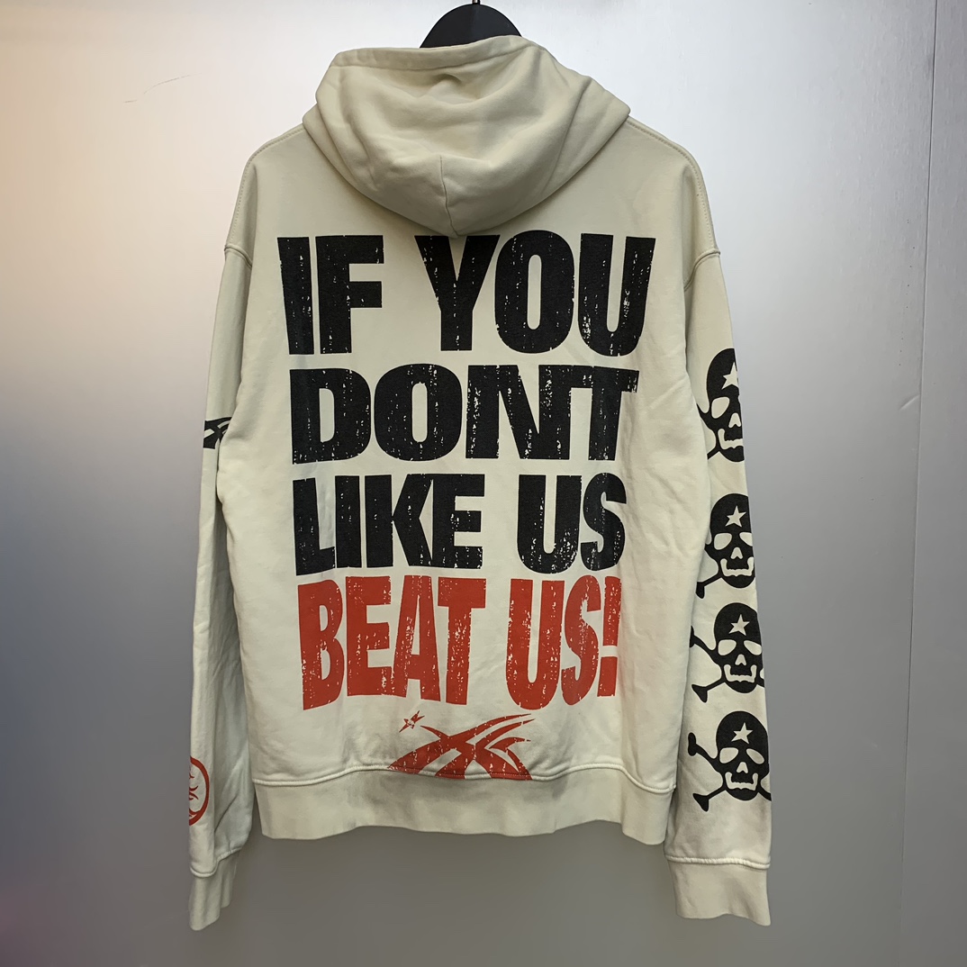 Hellstar If You Dont Like Us Beat Us Hoodie - everydesigner