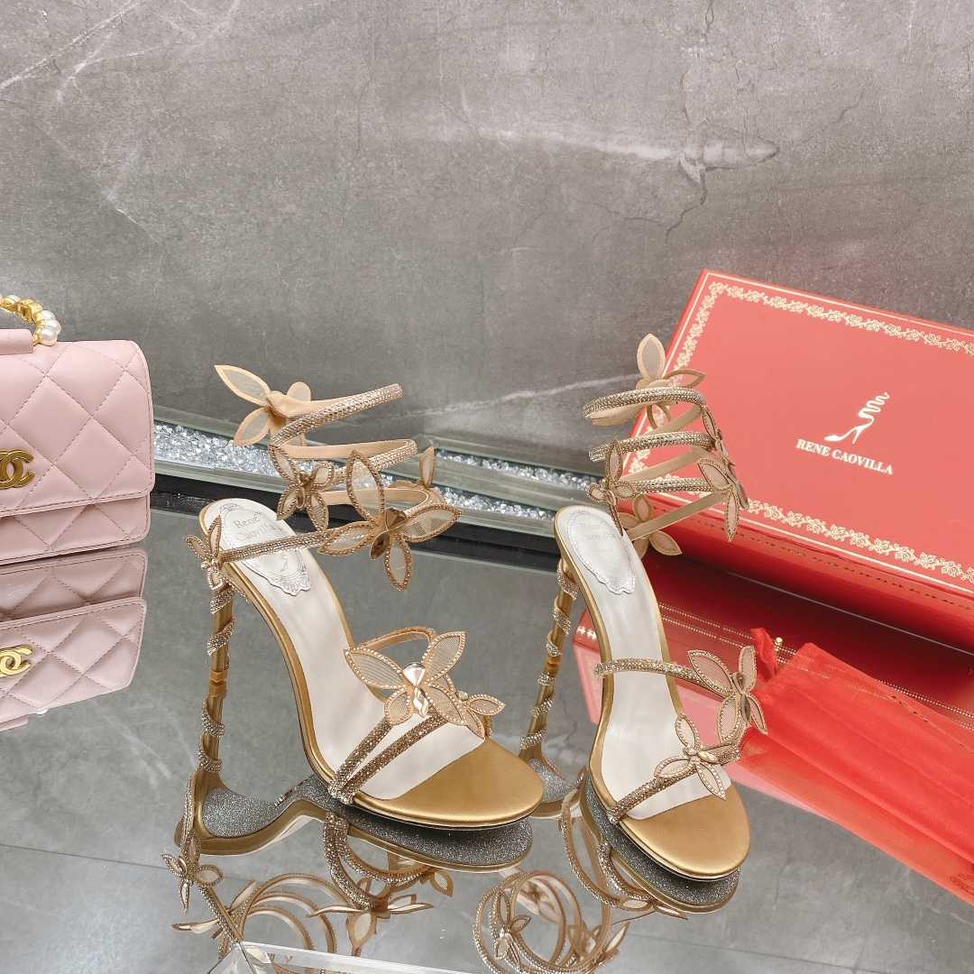 Rene Caovilla Butterflies Crystal-embellished High Sandals    95mm - everydesigner