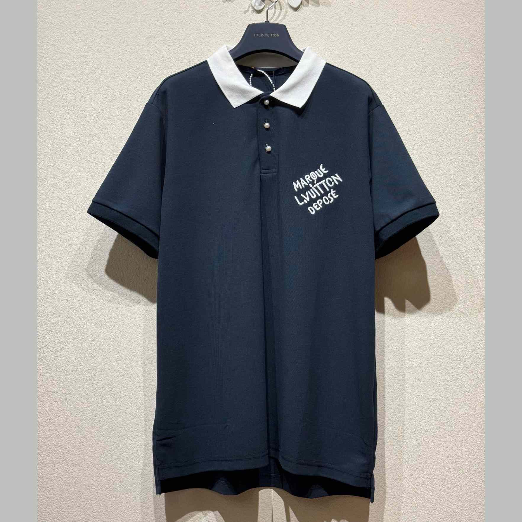 Louis Vuitton Short-Sleeved Cotton Polo   - everydesigner