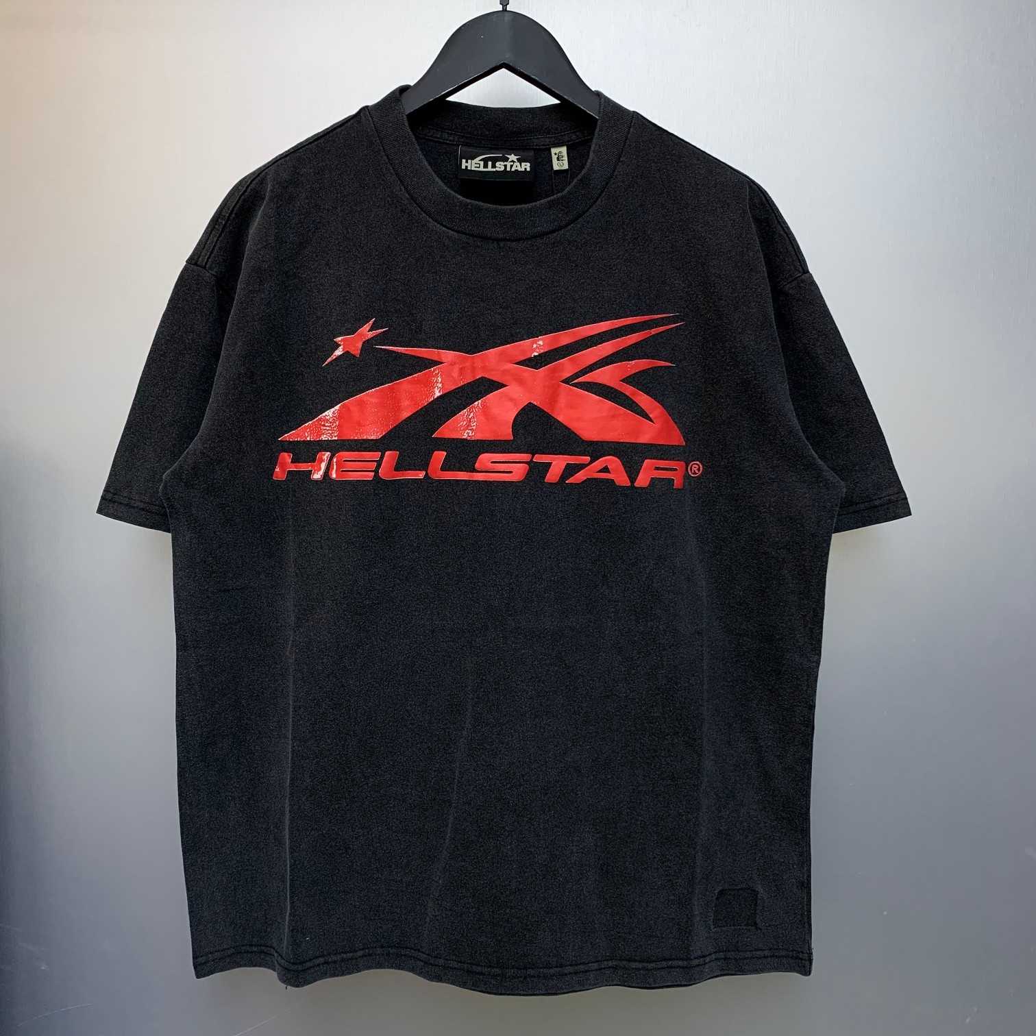 Hellstar Sport Logo Gel T-shirt In Vintage Black( - everydesigner