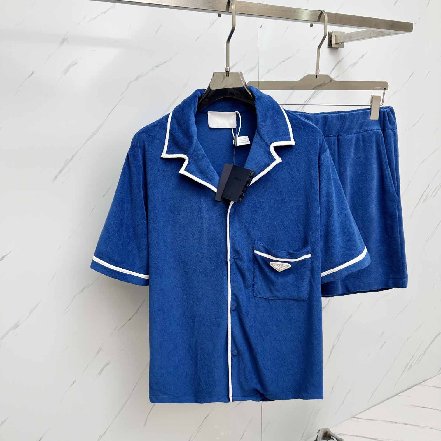 Prada Cotton Bowling Shirt & Shorts - everydesigner