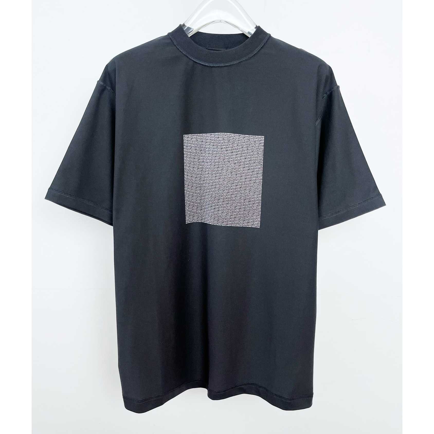 Balenciaga Text Block Inside-Out T-Shirt Oversized In Black - everydesigner