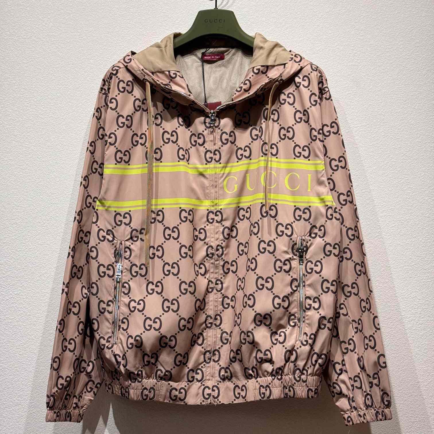 Gucci Light Nylon GG Print Hooded Jacket - everydesigner