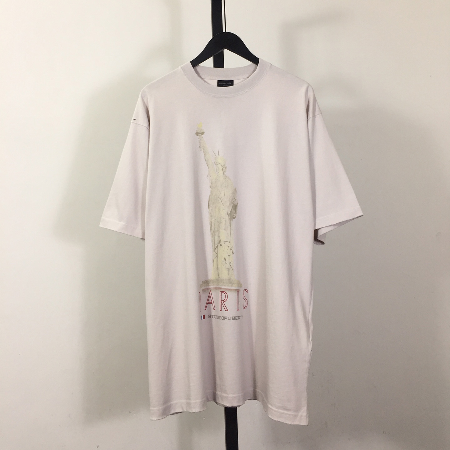 Balenciaga Paris Liberty T-Shirt Medium Fit In Off White - everydesigner