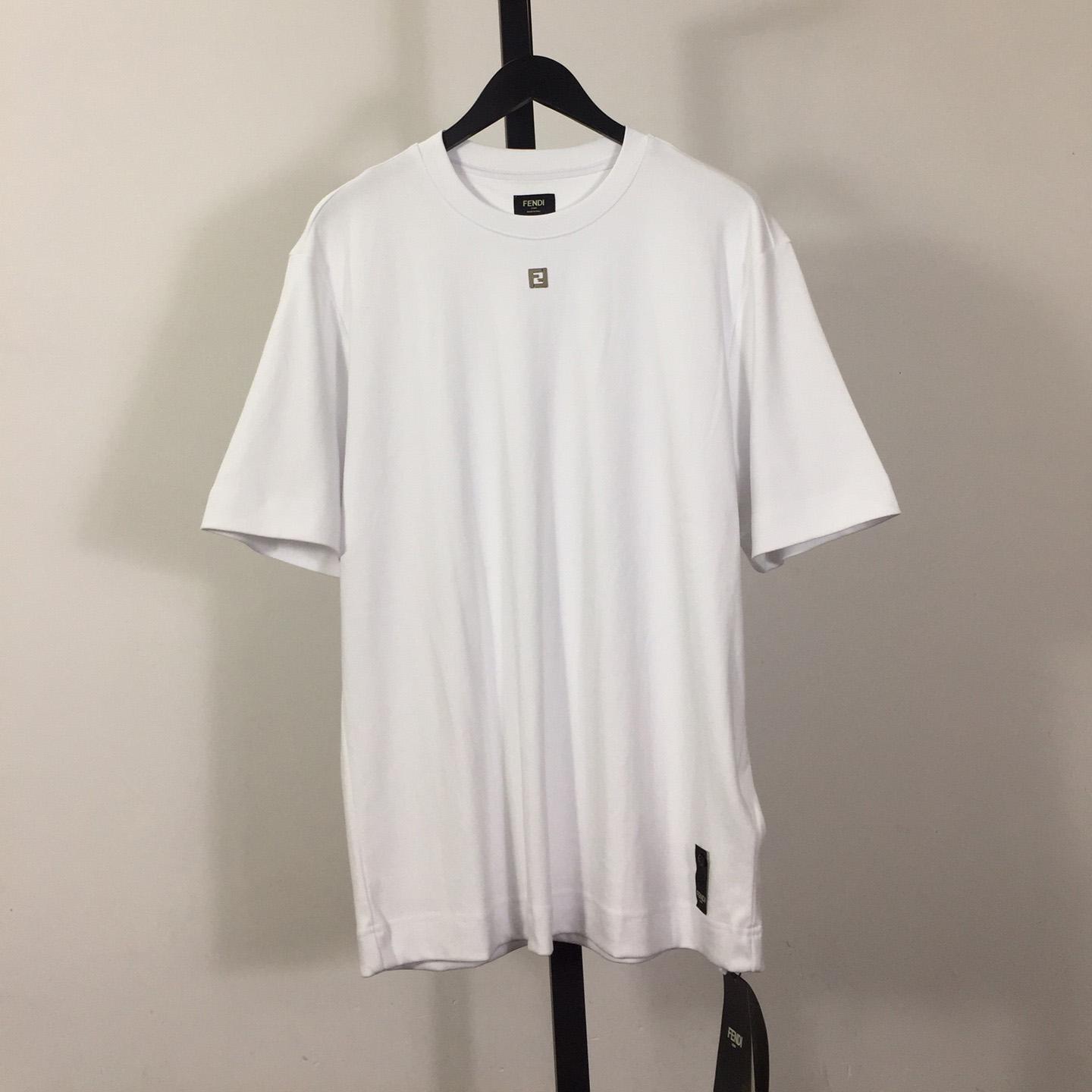 Fendi White Cotton T-shirt - everydesigner