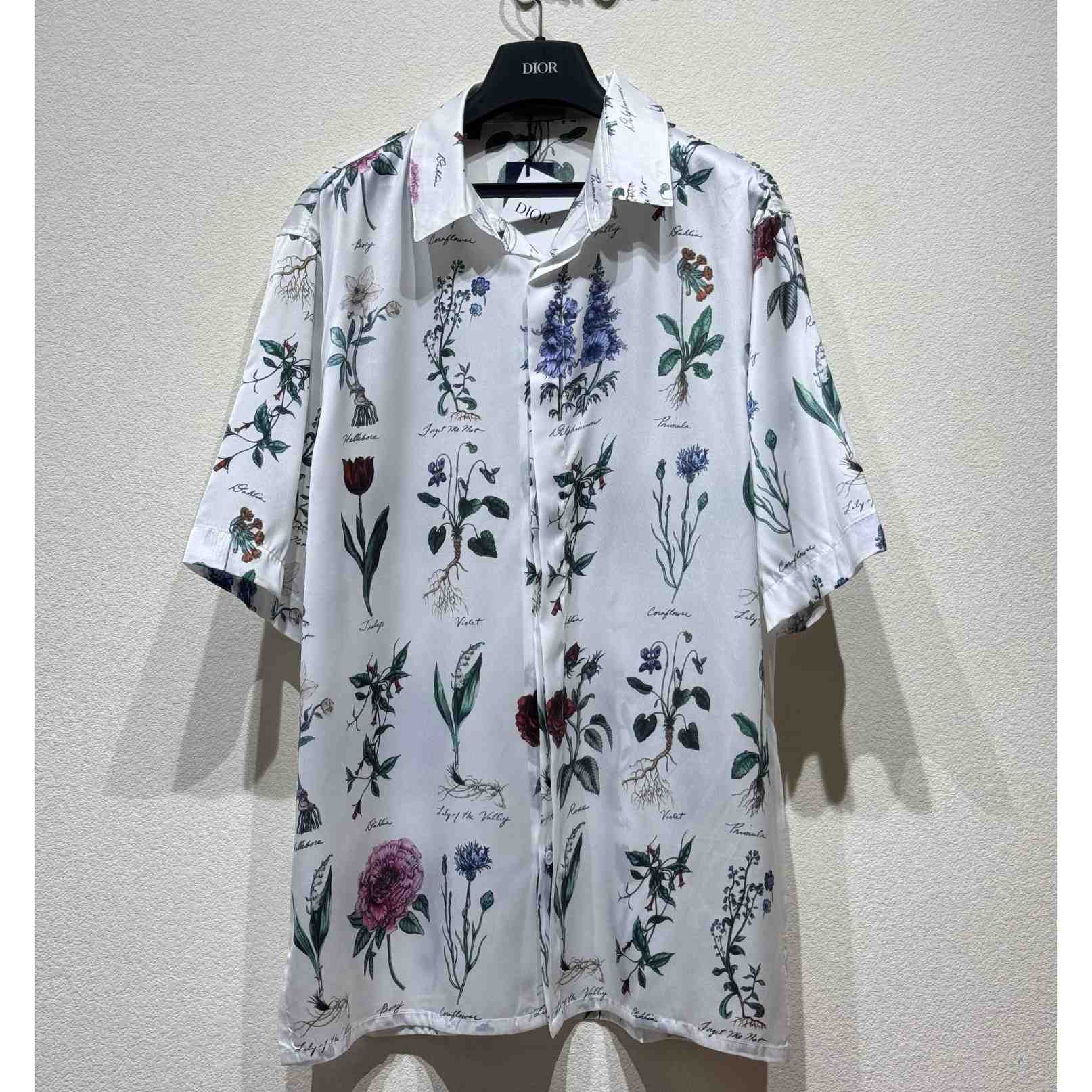 Dior Herbarium Illustration Short-Sleeved Shirt - everydesigner