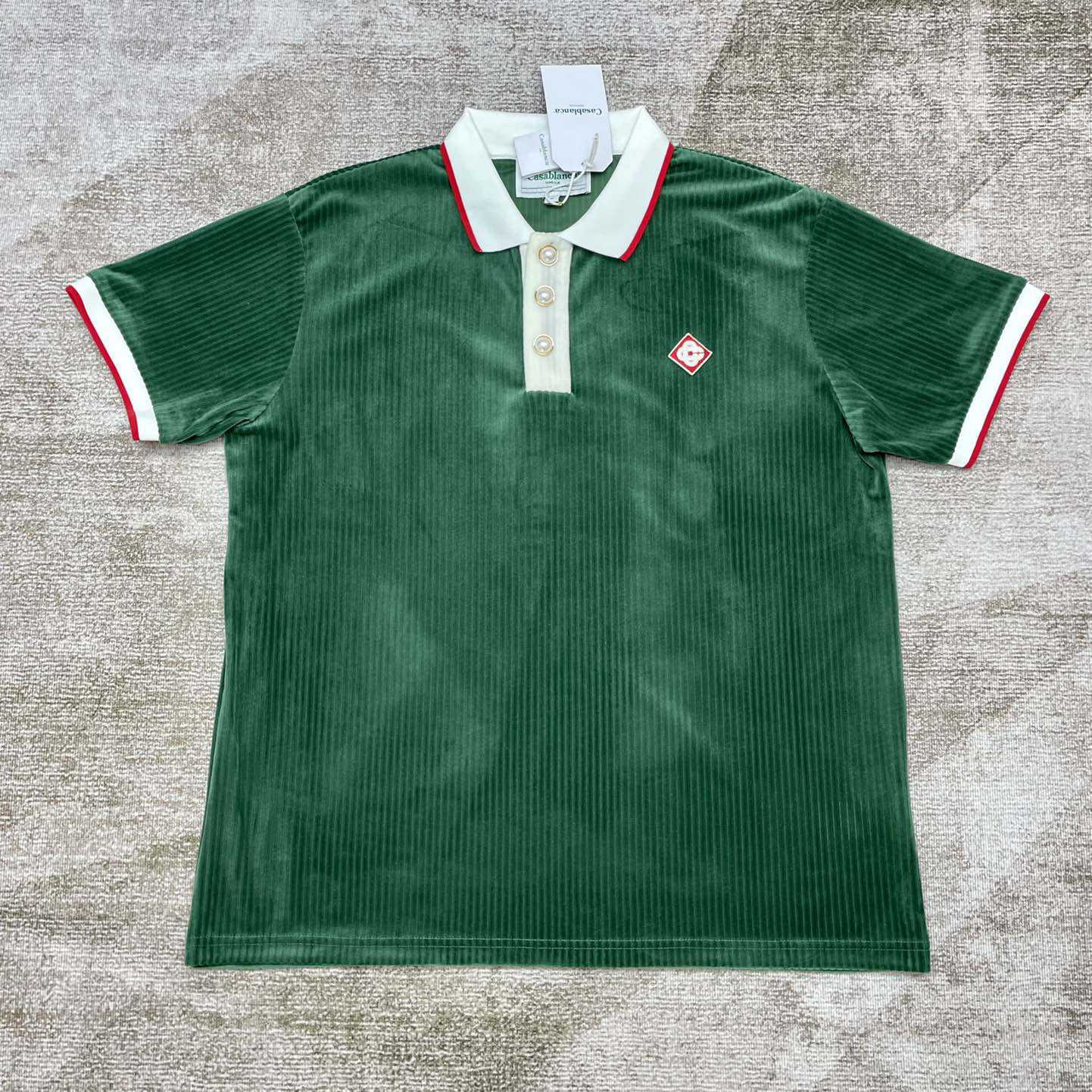 Casablanca Ribbed Velvet Polo Shirt    c877 - everydesigner