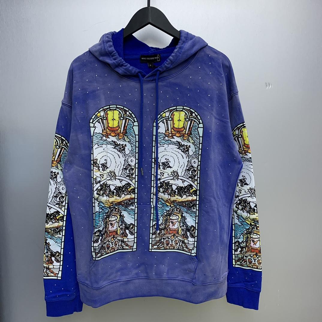 Who Decides War Chalice Embroidered Hooded Sweatshirt - everydesigner